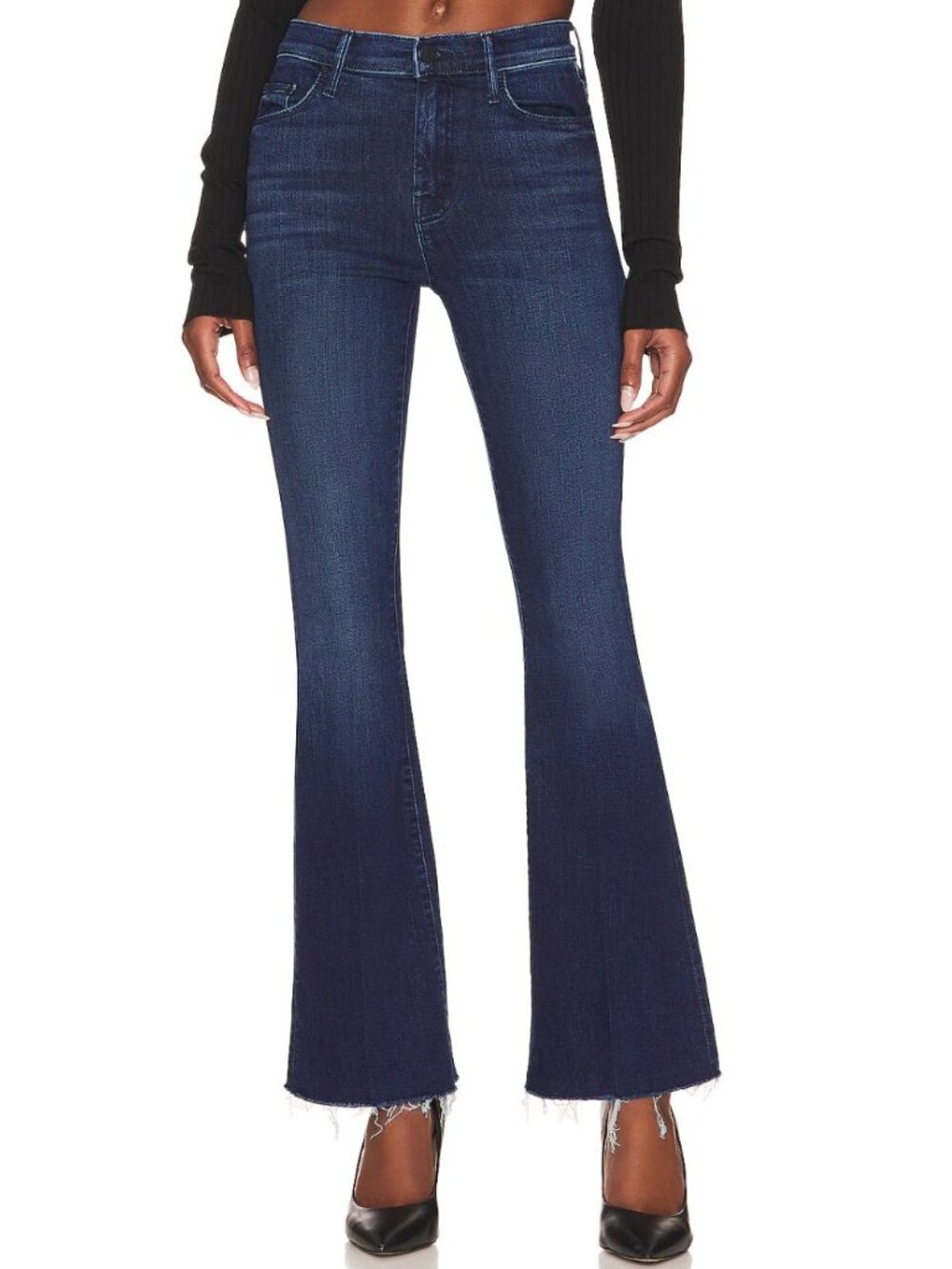 NWT MOTHER The Weekender Fray Mint Condition Flare Jeans Size 27
